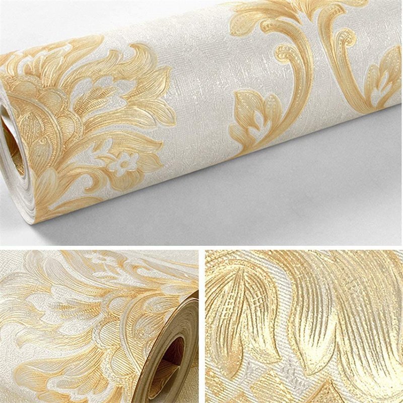 bedroom garden flower wallpaper european style living room background wall paper 3d pvc wallpaper