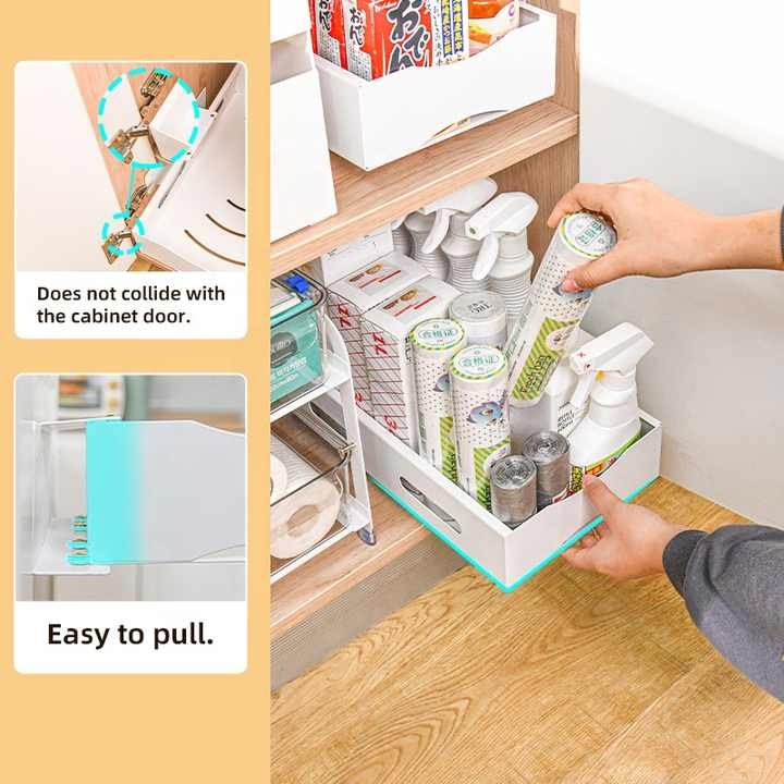 ODM/OEM Kitchen Under the Sink Storage Pull Out Drawer Metal Sliding Cabinet Organizer
