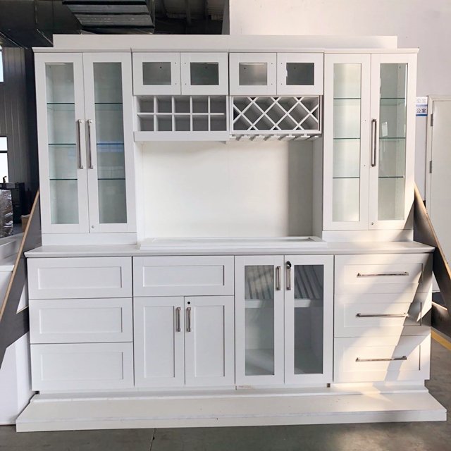 Hot Popular Fully Kitted Modern Style White Design Kitchen Furniture Wood Kitchen Cabinets