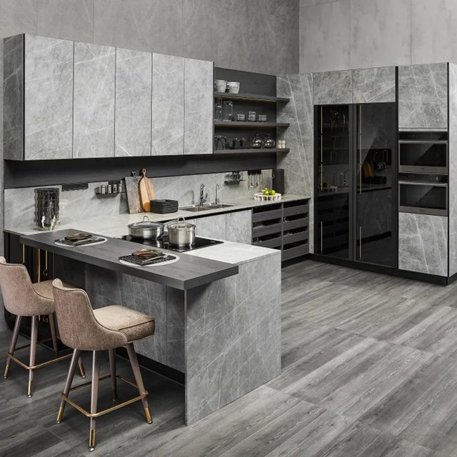 Hot Popular Fully Kitted Modern Style White Design Kitchen Furniture Wood Kitchen Cabinets