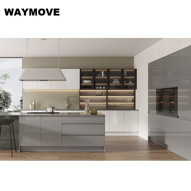 WAYMOVE Kitchen Cabinets Island Design with Essential Hardware for Kitchen Remodeling