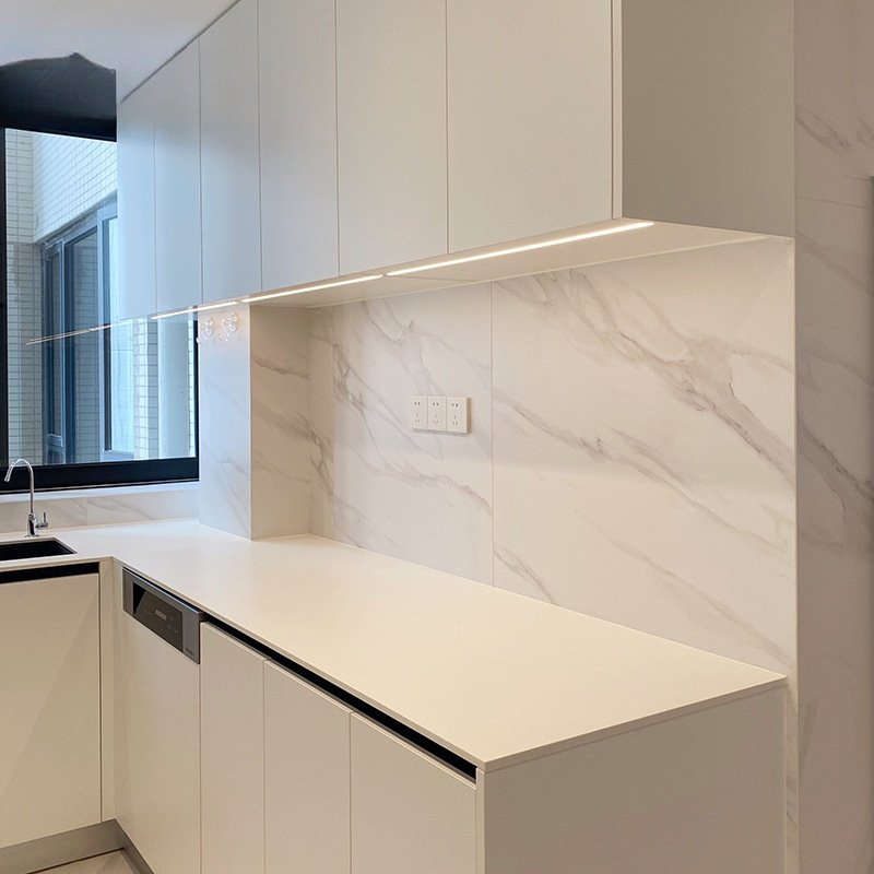 Contemporary Classic Design Home Furniture Custom Dark Walnut Built In Brown Kitchen Cabinets With Countertops Set
