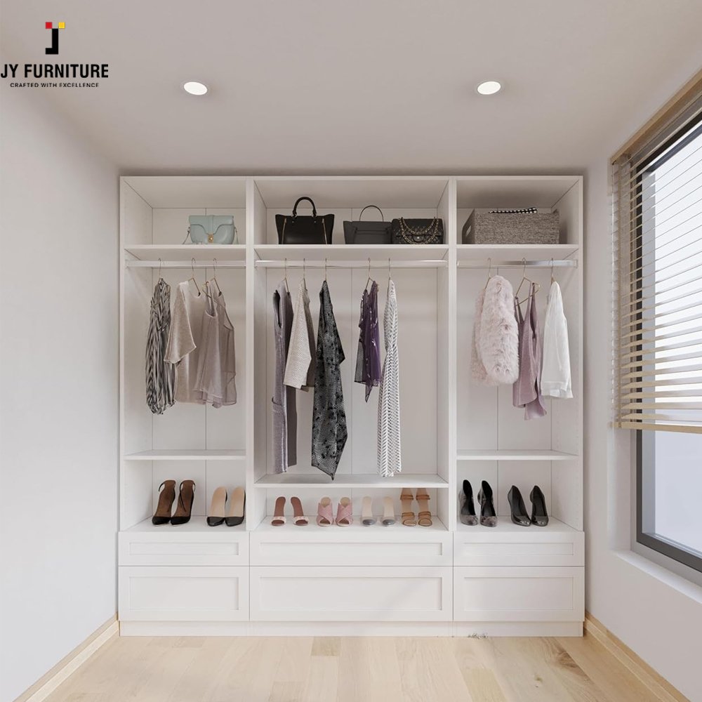 JY Modern Simple Design European Style Premium Quality Competitive Price Hardwood Wardrobe From Vietnam