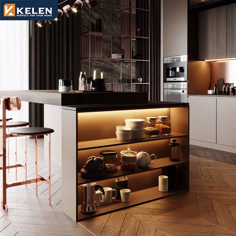 KELEN 2024 kitchen cabinet supplier mdf modular plywood modern design wood furniture kitchen cabinet