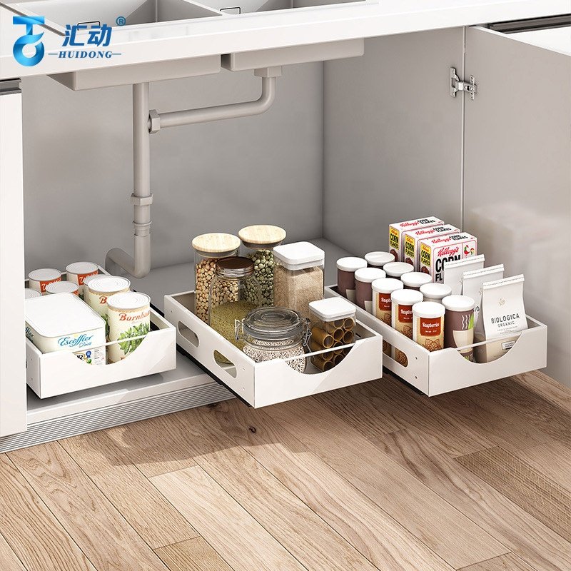 Kitchen Bowl plates Organizer shelf dinnerware trays cup Multifunctional Tableware Kitchenware drawer pull basket storage rack