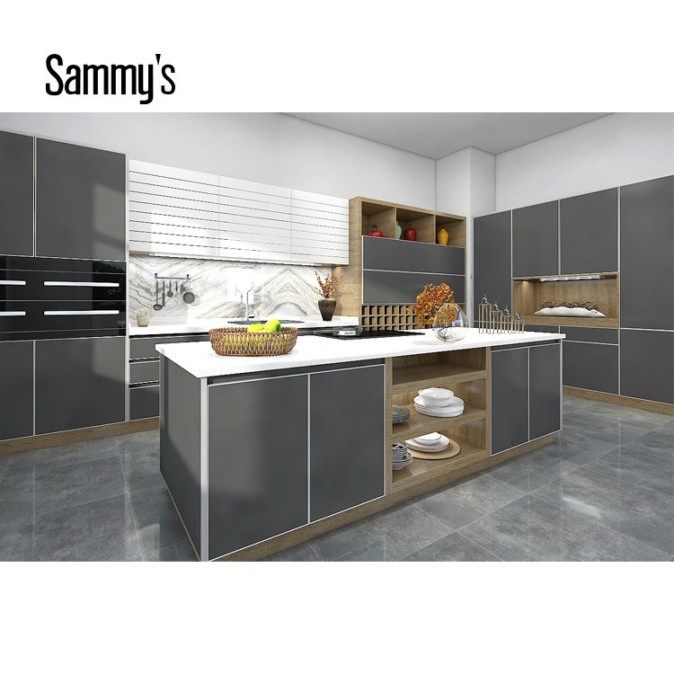 AK1655 kitchen units in guangzhou l shaped modular kitchen designs