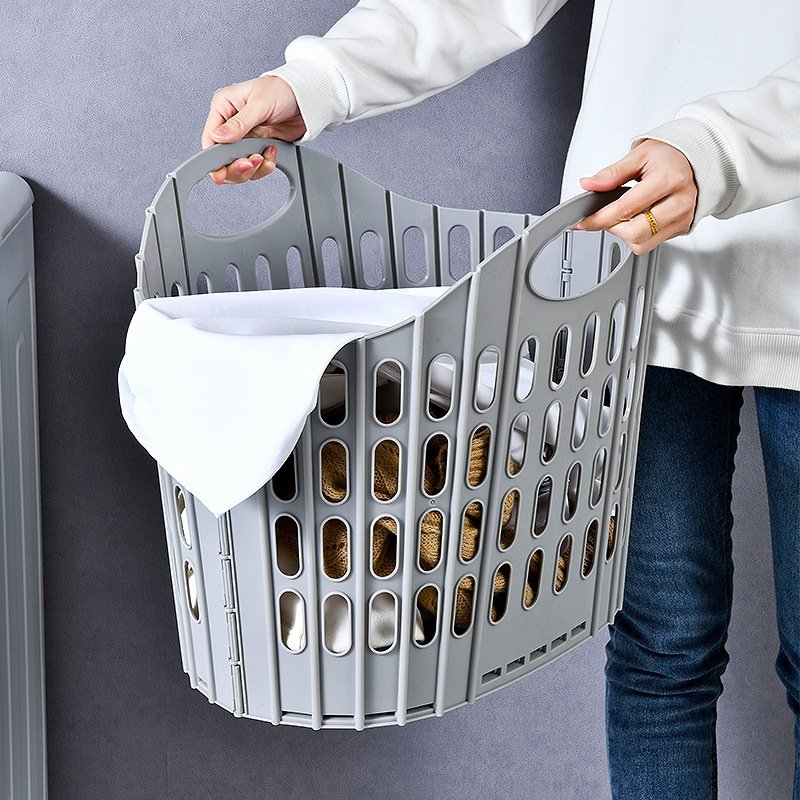 Bathroom Clothes Storage Dirty Clothes Basket Collapsible Plastic Laundry Basket