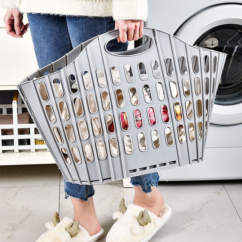Bathroom Clothes Storage Dirty Clothes Basket Collapsible Plastic Laundry Basket