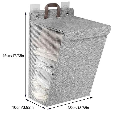 New Large Capacity Laundry Basket Foldable Home Dormitory Apartment Hotel Wall Hanging Clothes Storage Basket