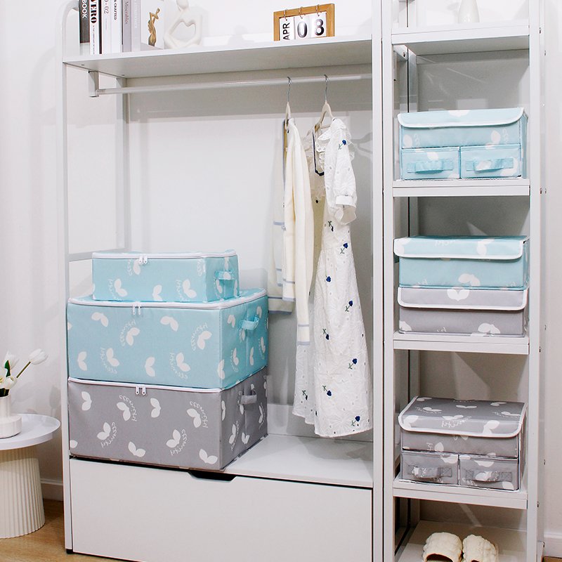 Storage Baskets new launched foldable clothes storage box wardrobe clothing organizer