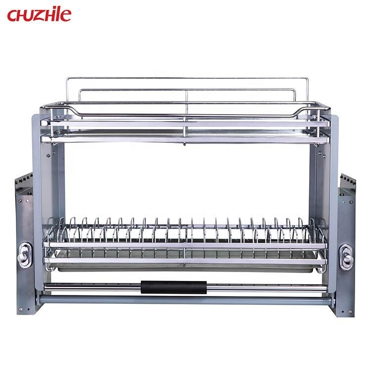 Kitchen Accessories Metal Wire Lift Basket elevator basket Put Down Basket
