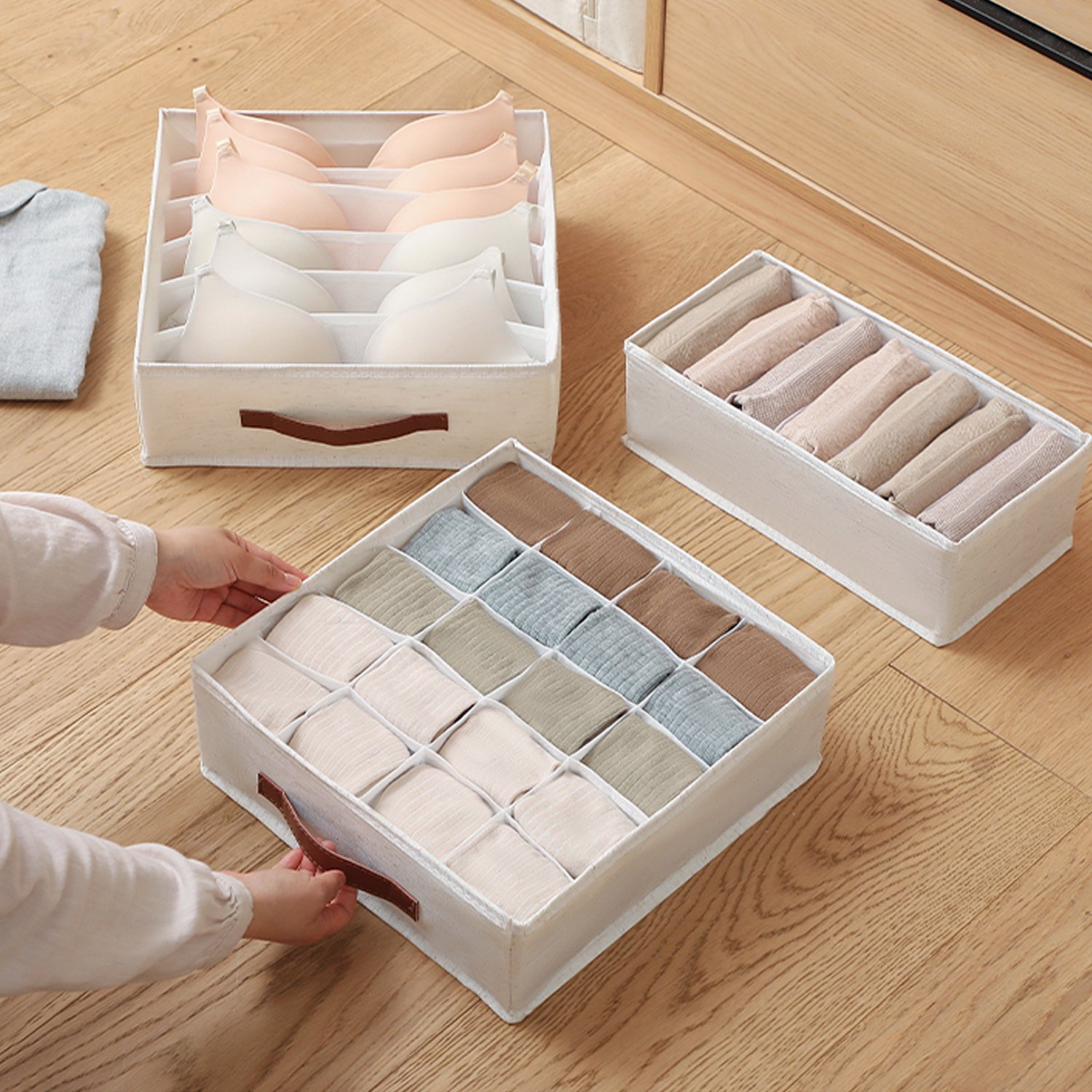 Drawer Organizer Underwear Storage Divider underwear storage box fabric drawer organizer