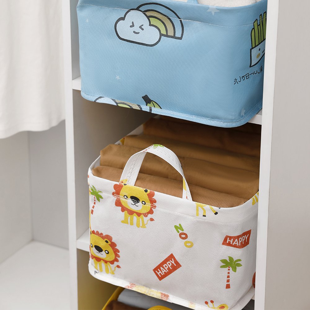 Wholesale Portable Wardrobe Storage Boxes Bins Non-Woven Fabric Foldable Toys Clothes Basket Drawer Organizer