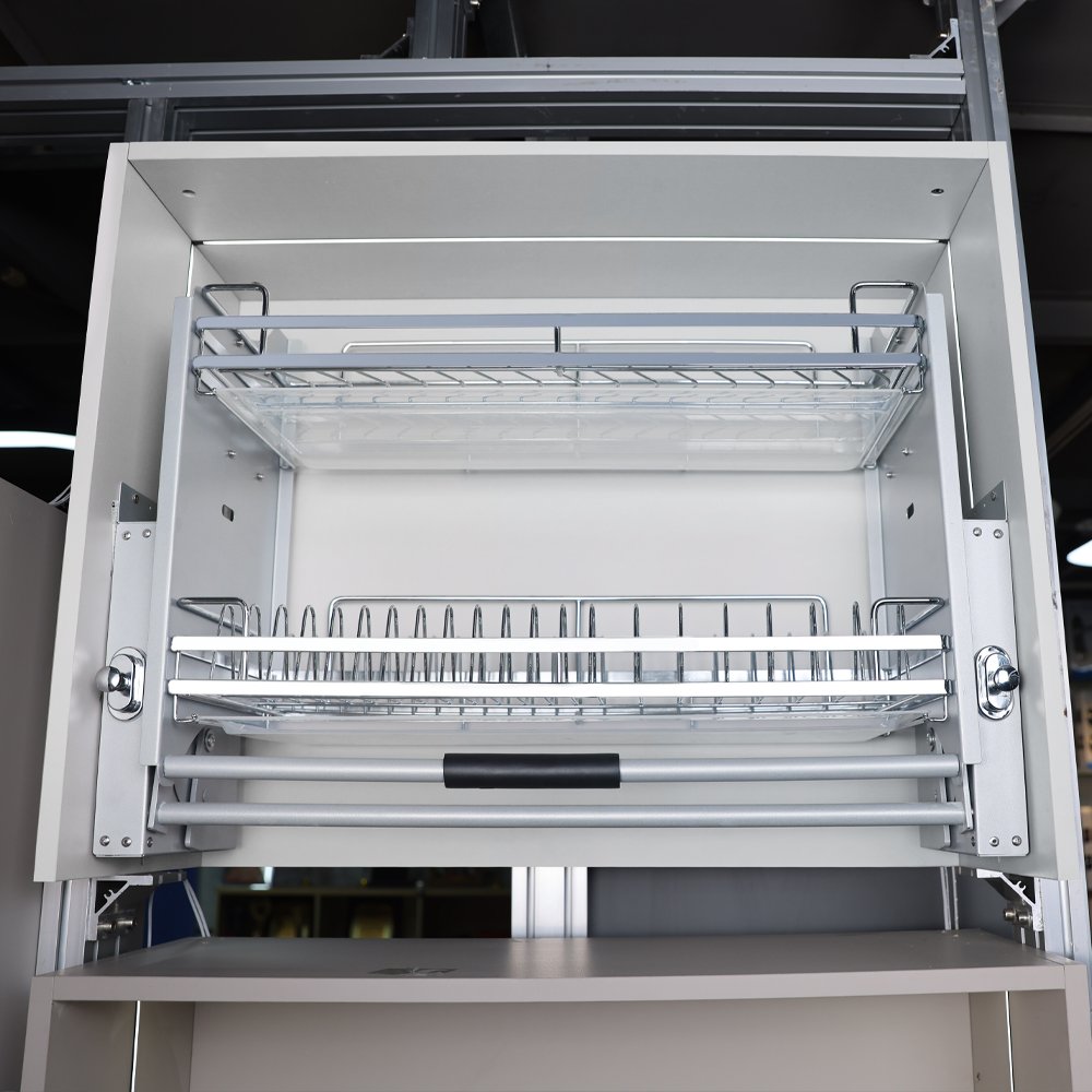ROEASY Kitchen Drawers Sliding Basket Organizer Cupboard Lifter Kitchen Elevator Pull Basket