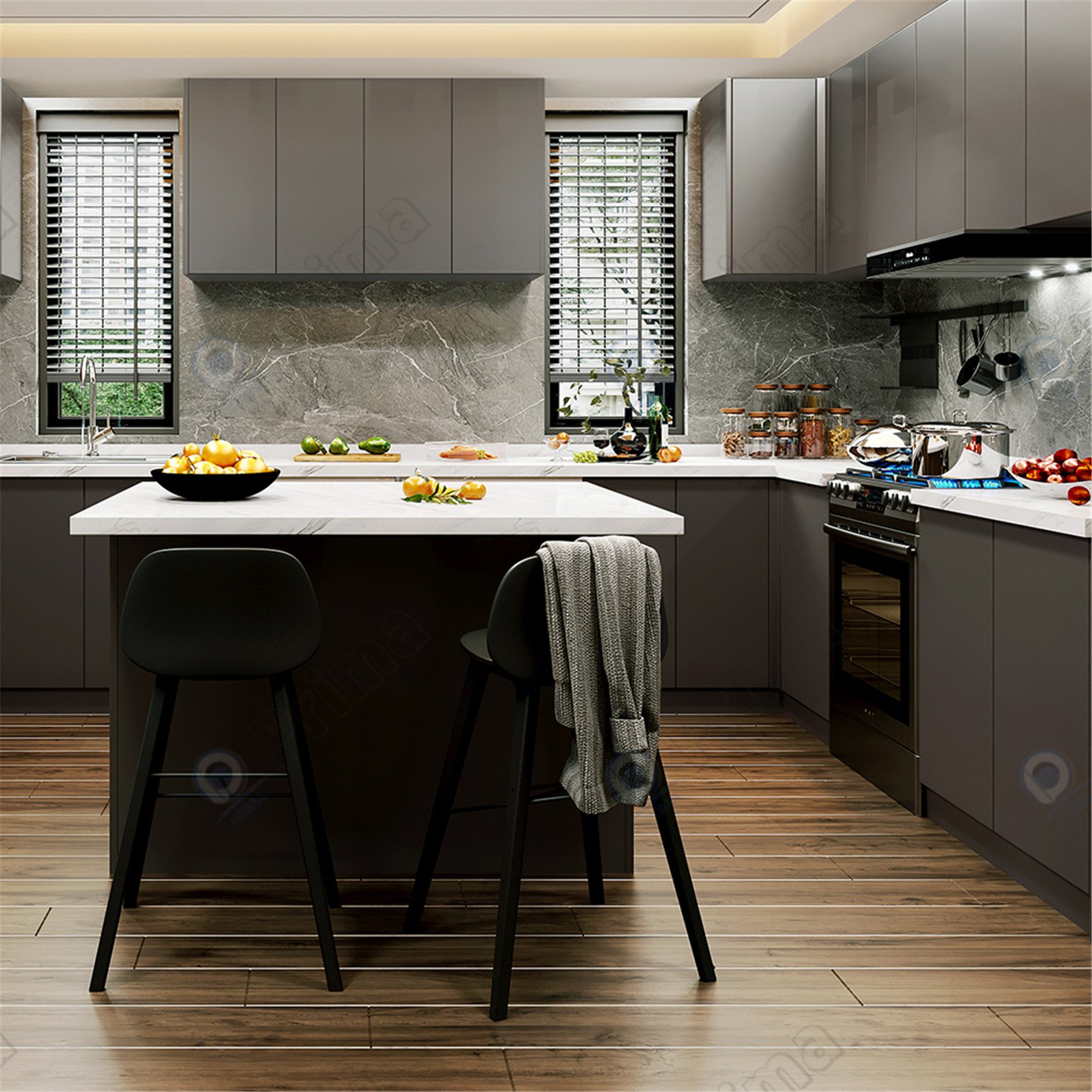 High Quality Factory Aluminium Cabinet Kitchen Kitchen Wood Cabinets Wholesale Kitchen Cabinets