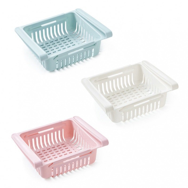 Adjustable refrigerator storage box kitchen storage rack kitchen accessories drain basket with drawer
