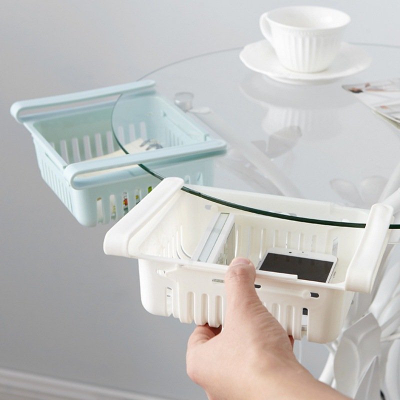 Adjustable refrigerator storage box kitchen storage rack kitchen accessories drain basket with drawer