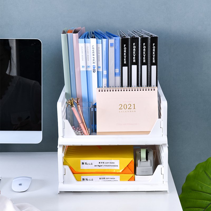 Saving Space Home Bedroom Drawer Organizers Basket Plastic Stackable Underwear Clothes Foldable Storage Box Closet Storage Bins
