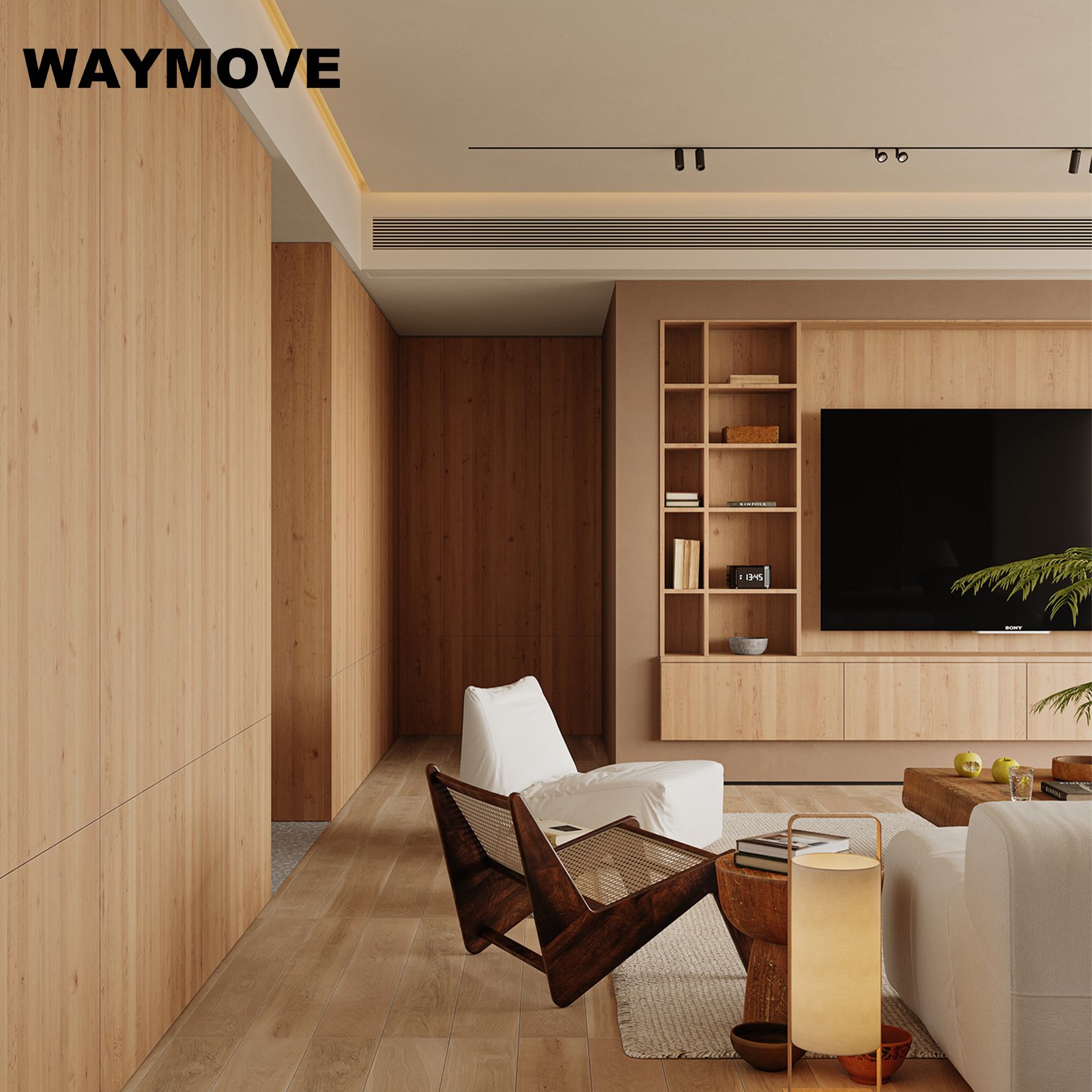 WAYMOVE Luxury Modern Solid Wood Kitchen Cabinets Luxury Kitchen Furniture