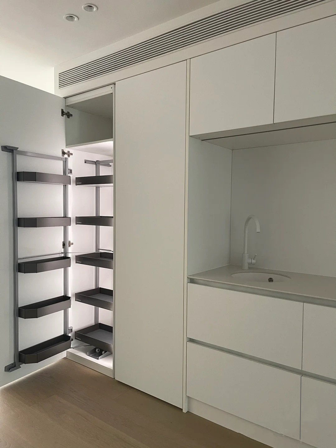 Factory Hot Price Open Modern Large space Complete full set of matt white kitchen cabinets & accessories armario de cozinha
