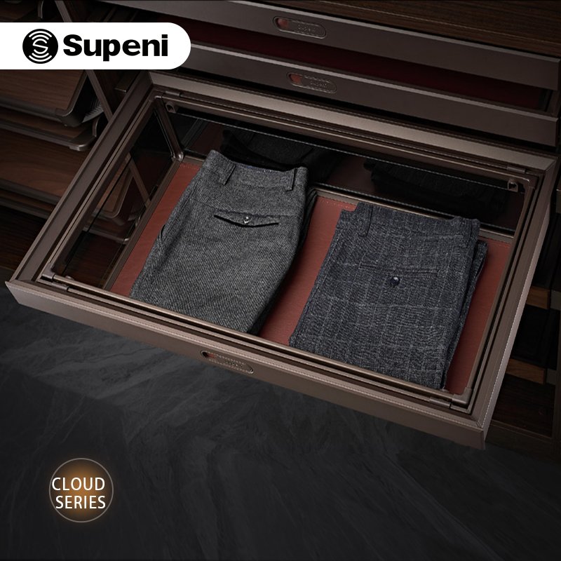 China Baskets Supplier Fashion Modern Leather Storage Basket Pull Out Clothes Metal Basket