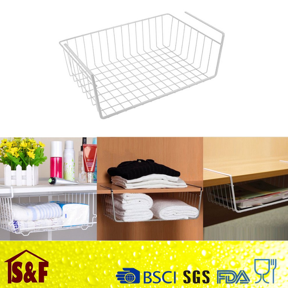 Hot sale Under the desk shelf wire drawer basket for kitchen home organize