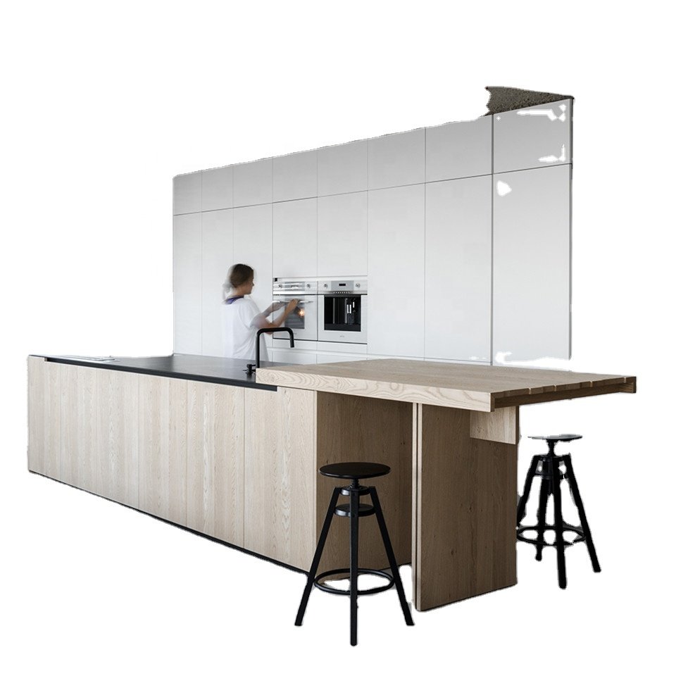 Smart Complete Set Acrylic Cupboards Supplies Custom Wooden Pantry Modern Design Cabinet Kitchen Furniture