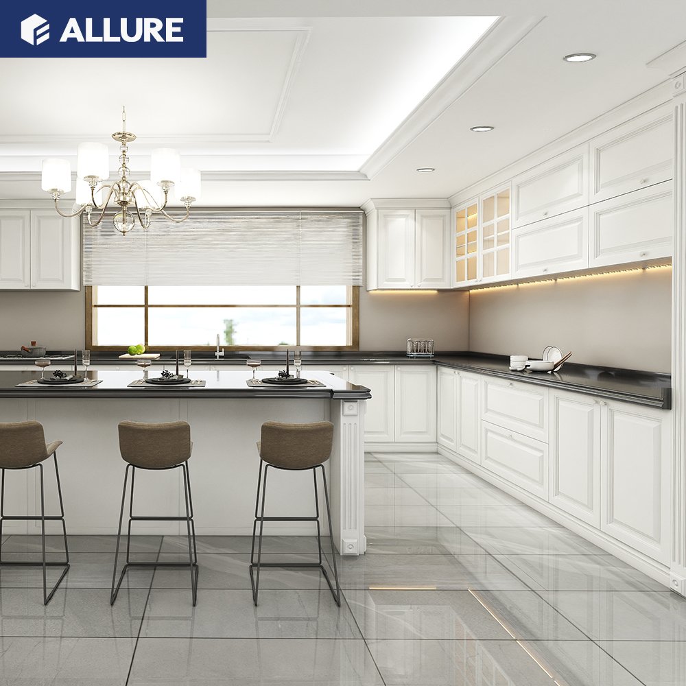 Allure Cheap Simple design Hot Sale Project Cupboard Organizer Latest Modern Furniture Cuisine Moderne