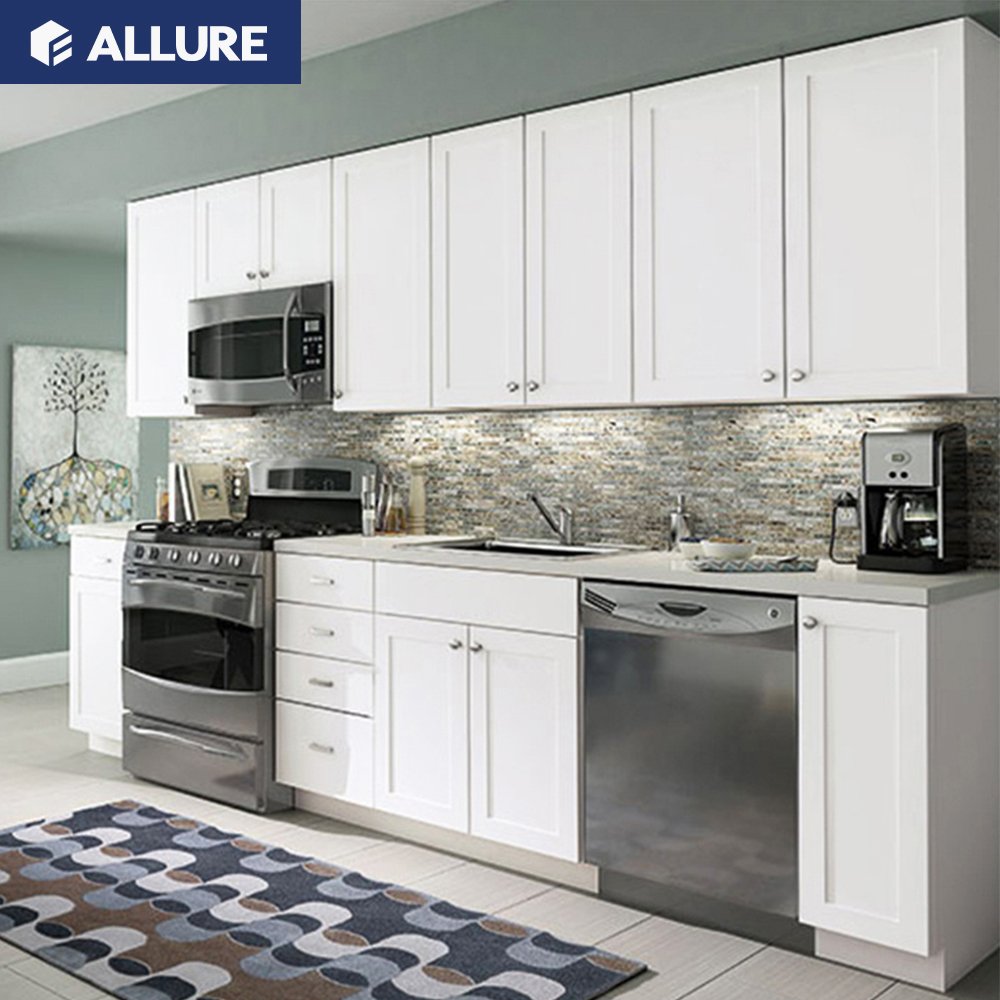 Allure Cheap Simple design Hot Sale Project Cupboard Organizer Latest Modern Furniture Cuisine Moderne