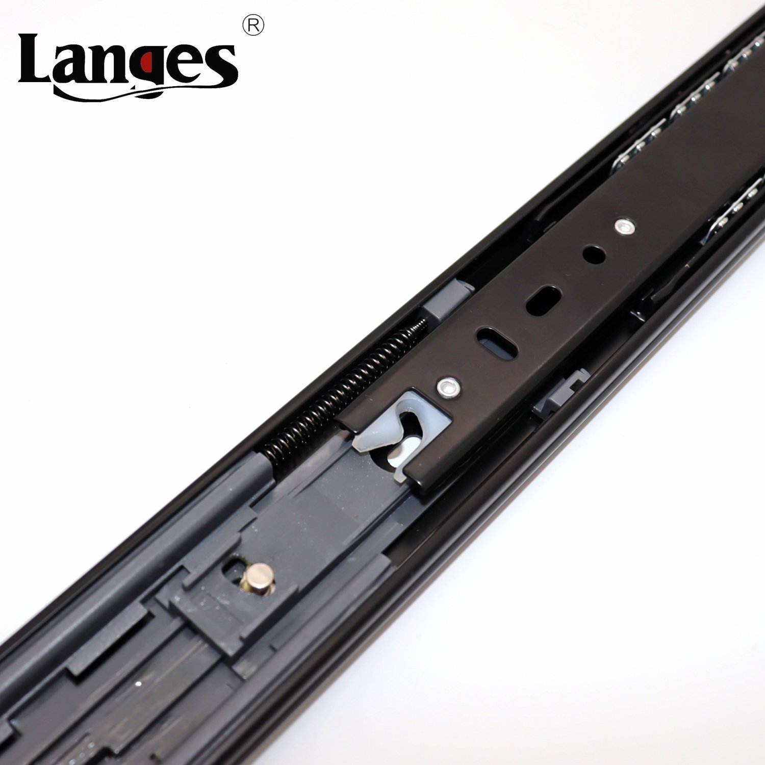 Heavy Duty Cold Roller Steel Soft Close Full Extension Ball Bearing Telescopic 3-Section Pull Basket Slide Rails