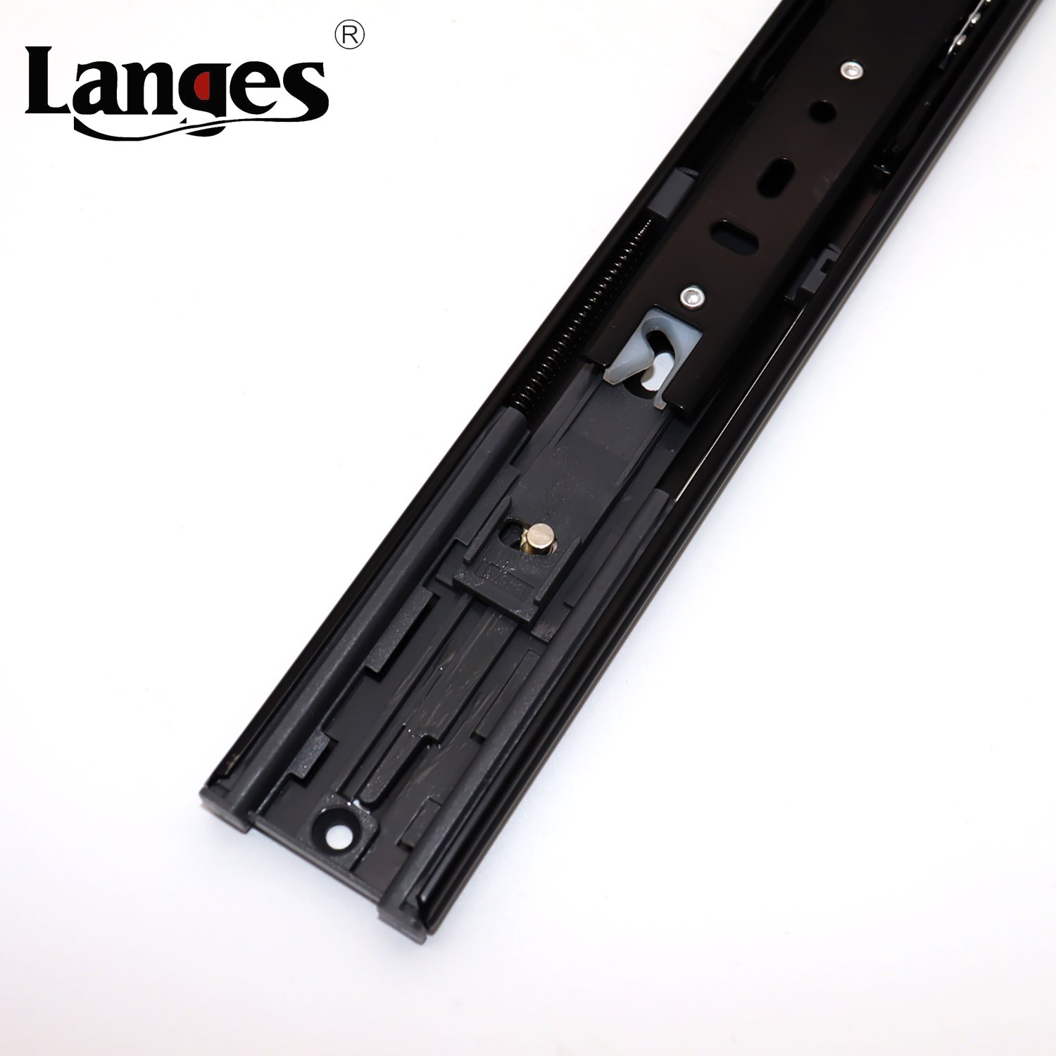 Heavy Duty Cold Roller Steel Soft Close Full Extension Ball Bearing Telescopic 3-Section Pull Basket Slide Rails