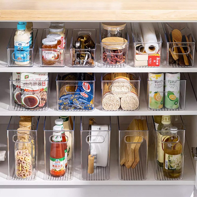 Stackable Plastic Flatware Cutlery Storage Box Divider Silverware Drawer Organizer Clear Utensil Tray for Forks Knives Tools