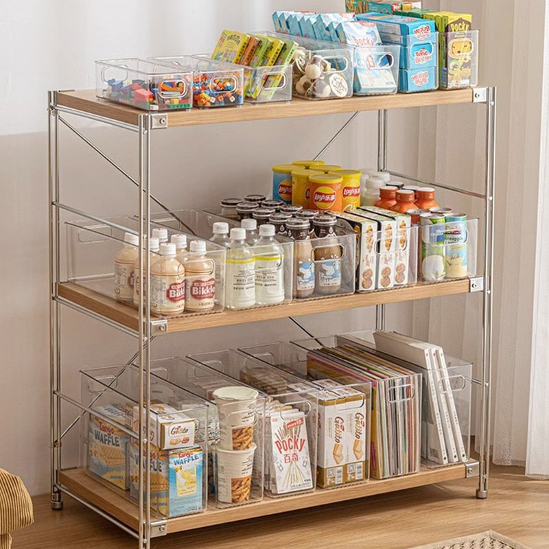 Stackable Plastic Flatware Cutlery Storage Box Divider Silverware Drawer Organizer Clear Utensil Tray for Forks Knives Tools