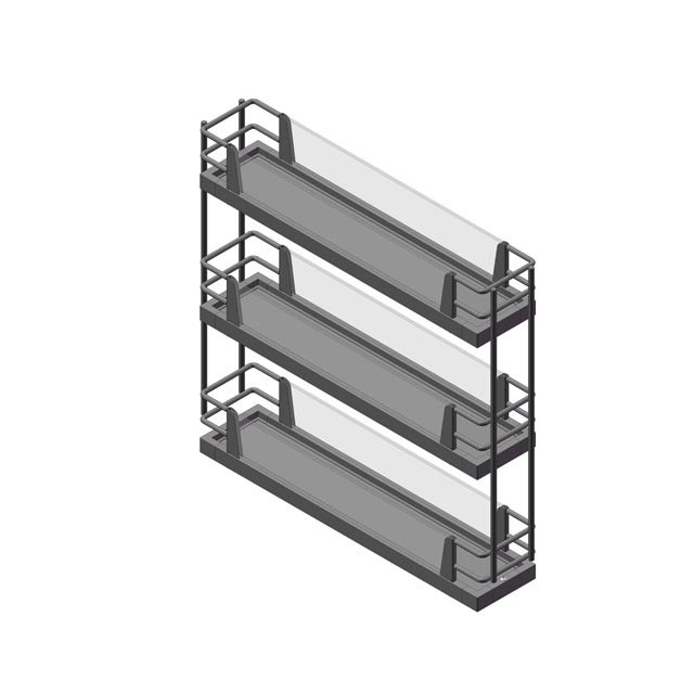 WELLMAX Kitchen Hardware Fittings Basket Drawer Soft Close Tiered Storage Pull Out Basket