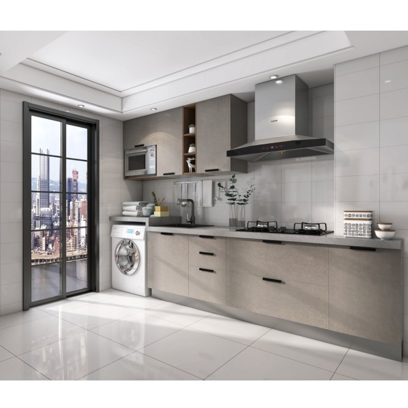Small Upper Cabinet Gloss White Kitchen Cabinets with Glass Doors Eco-friendly Inch Modern Kitchen Cabinets & Accessories