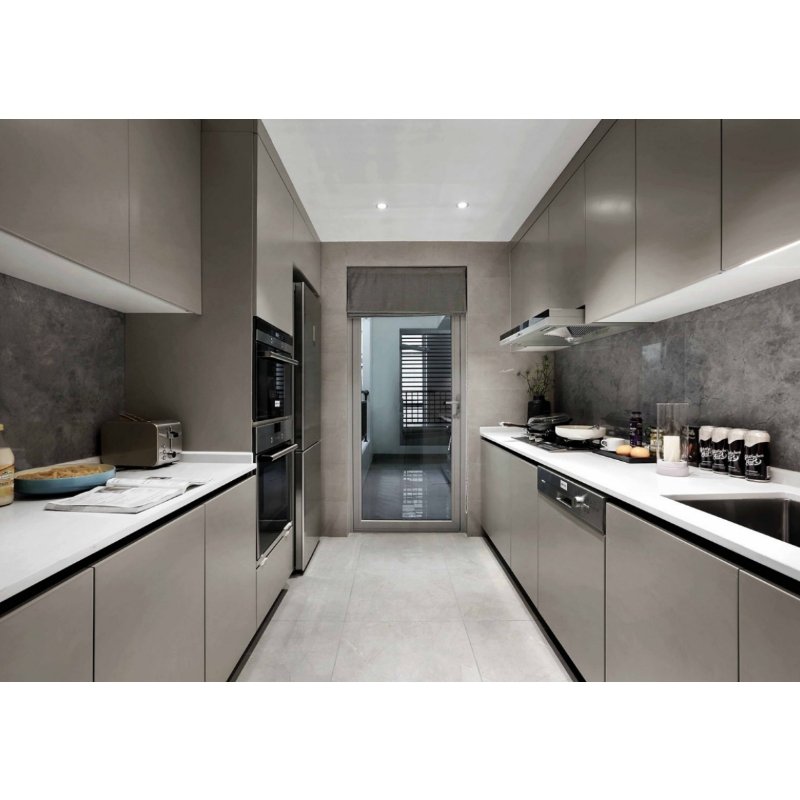 Small Upper Cabinet Gloss White Kitchen Cabinets with Glass Doors Eco-friendly Inch Modern Kitchen Cabinets & Accessories