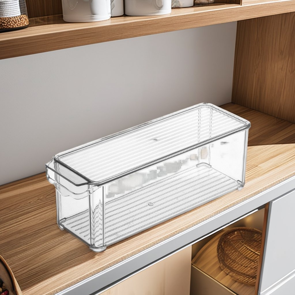 Tall Transparent Plastic Rectangle Storage Box Refrigerator Crisper Special Kitchen Arrangement Sundries Cold Storage Basket