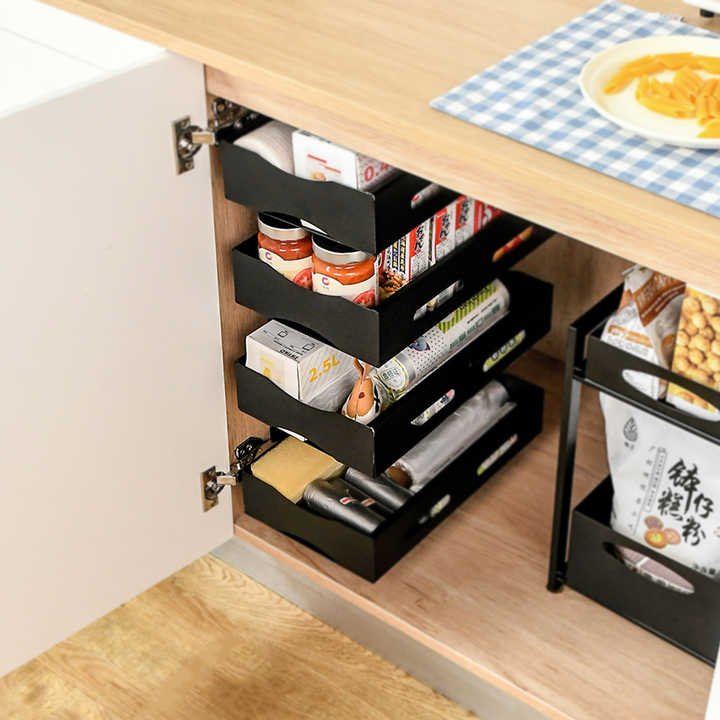 Hot sale Kitchen Sink Storage Organisation Sliding Drawer Basket Kitchen Under Sink Organizer and Storage