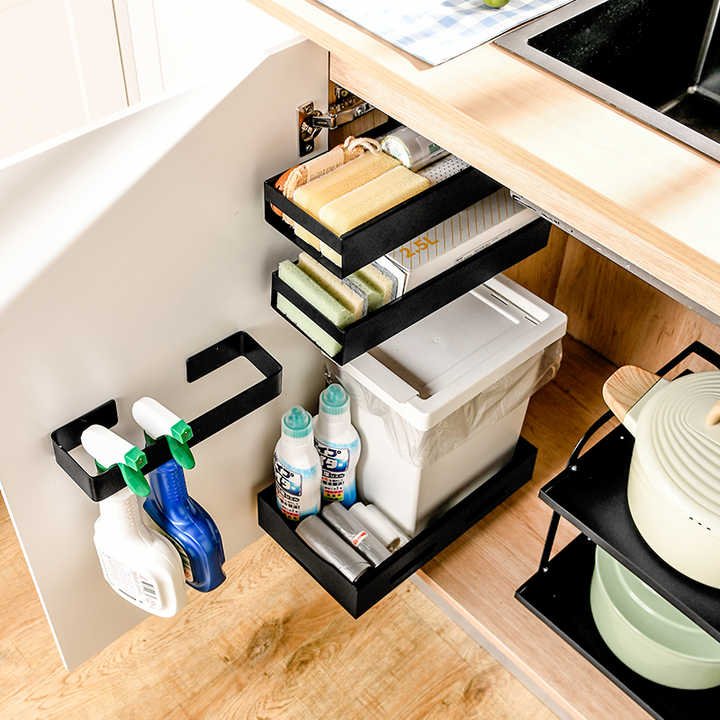 Hot sale Kitchen Sink Storage Organisation Sliding Drawer Basket Kitchen Under Sink Organizer and Storage