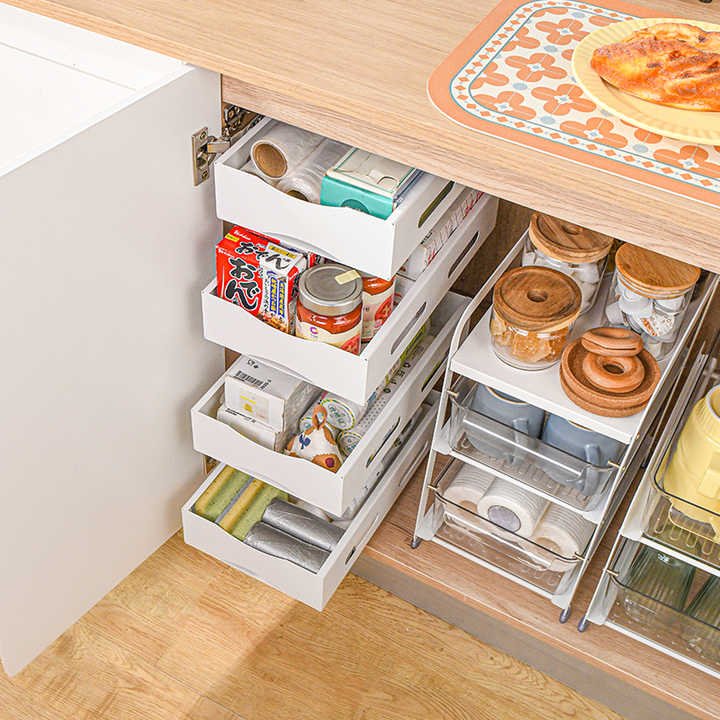 Hot sale Kitchen Sink Storage Organisation Sliding Drawer Basket Kitchen Under Sink Organizer and Storage
