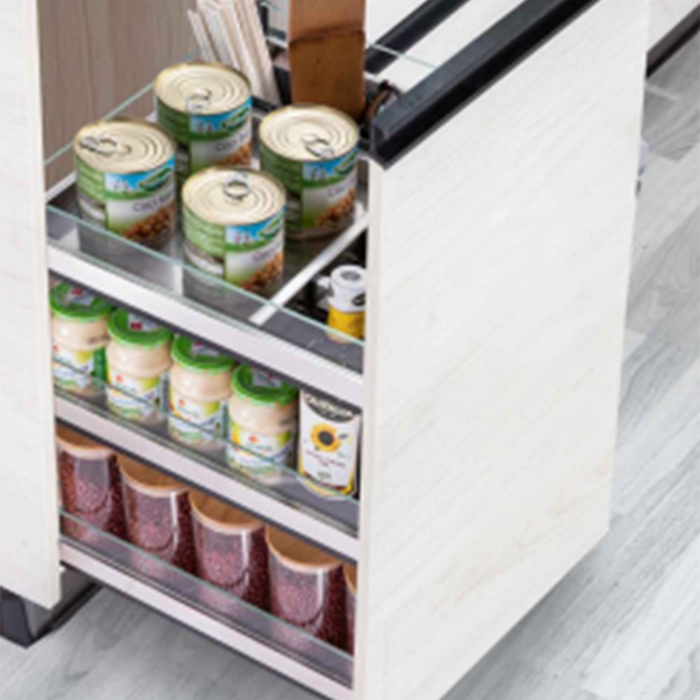 Factory Outlet Kitchen Cabinet Accessories Multipurpose Drawer Basket Pull Out Seasoning Basket