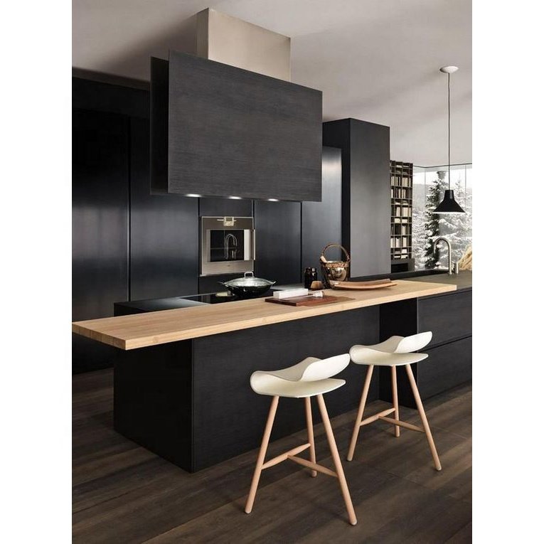 Hangzhou Vermont Italian Luxury Wooden Kitchen Furniture Modern Kitchen Island Design