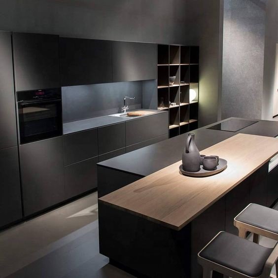 Hangzhou Vermont Italian Luxury Wooden Kitchen Furniture Modern Kitchen Island Design