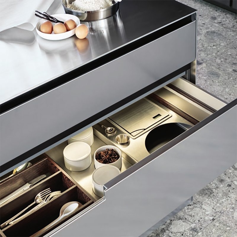 KELEN 2024 kitchen island cabinet set supplier full modular modern wood furniture kitchen cabinet