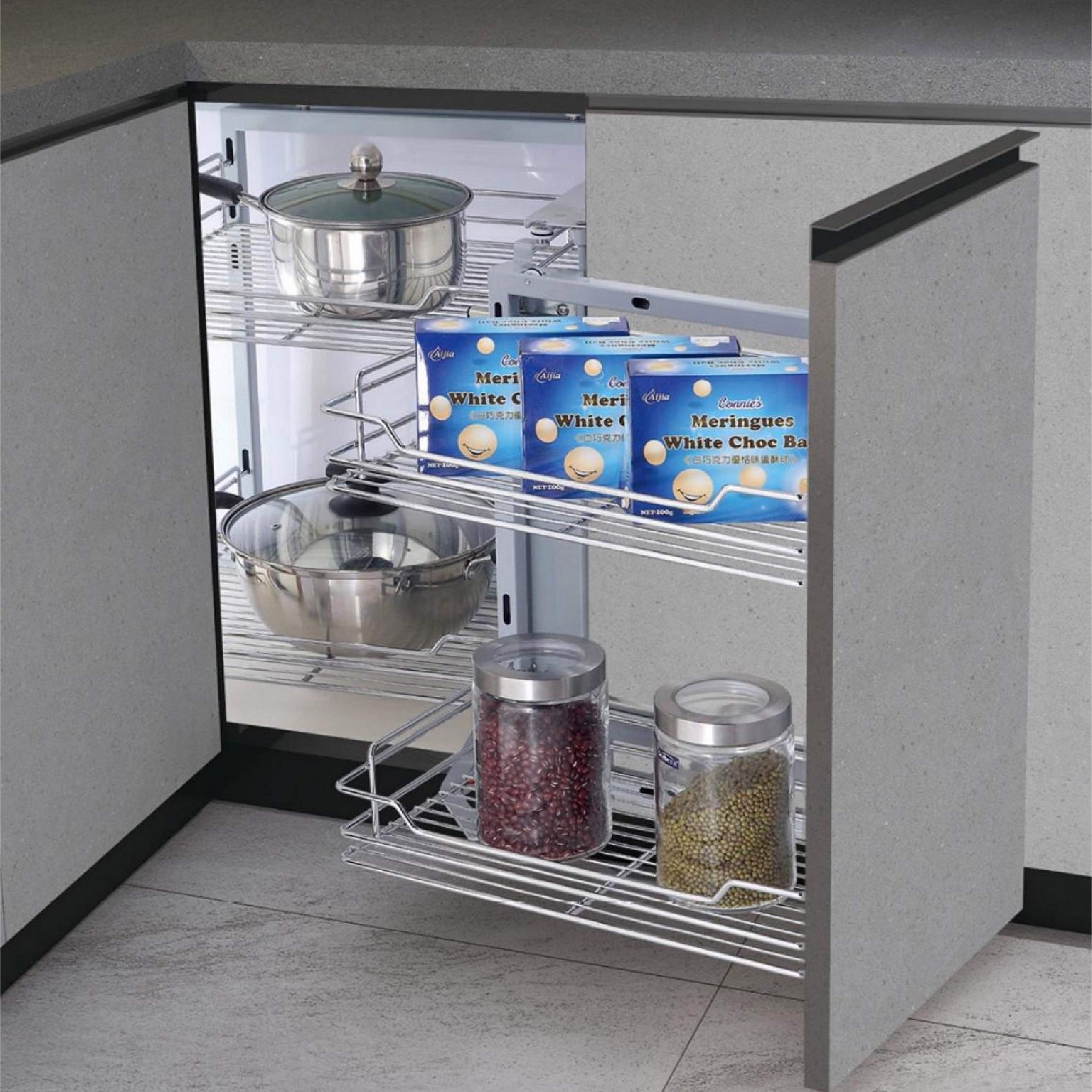 Multi Function Kitchen Cabinet Accessories Pull Out Magic Corner Drawer Basket Kitchen Storage Holder kitchen cabinet storage