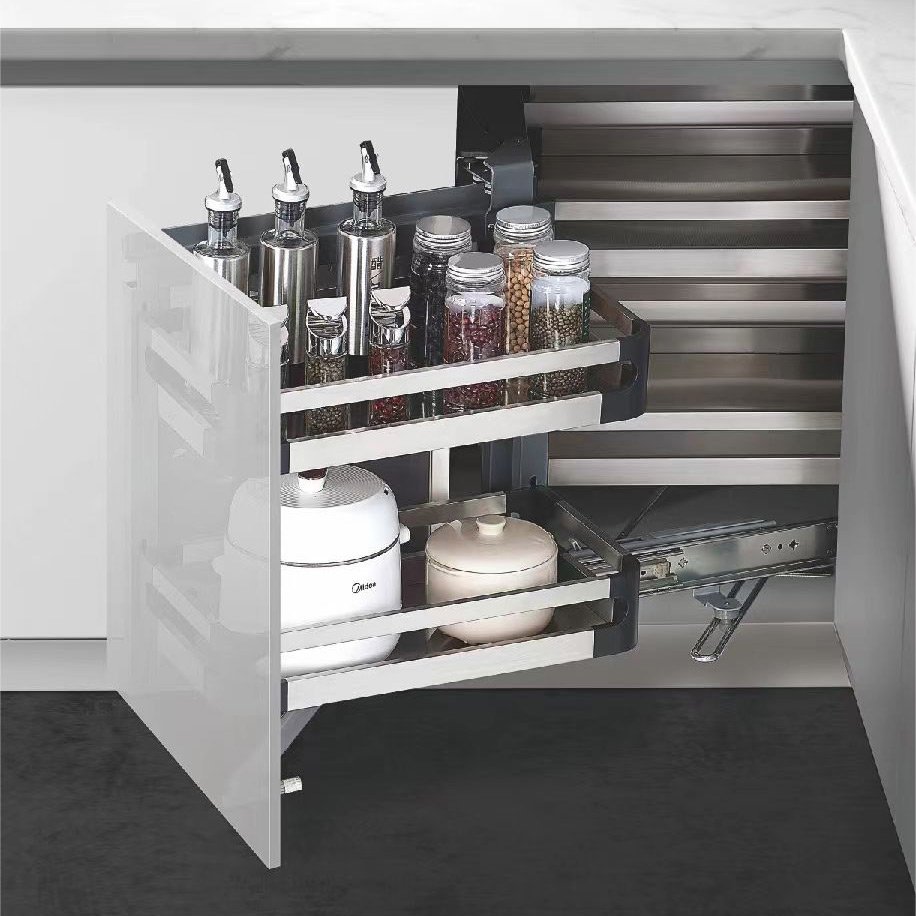 Multi Function Kitchen Cabinet Accessories Pull Out Magic Corner Drawer Basket Kitchen Storage Holder kitchen cabinet storage