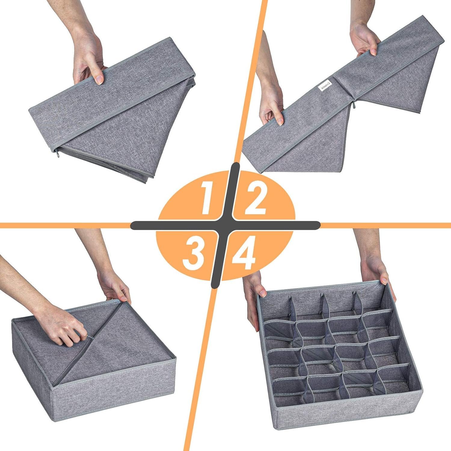 Wholesalers Sock Underwear Organizer Dividers Fabric Foldable Cabinet Closet Organizer and Storage Boxes Bin for Underwear Socks