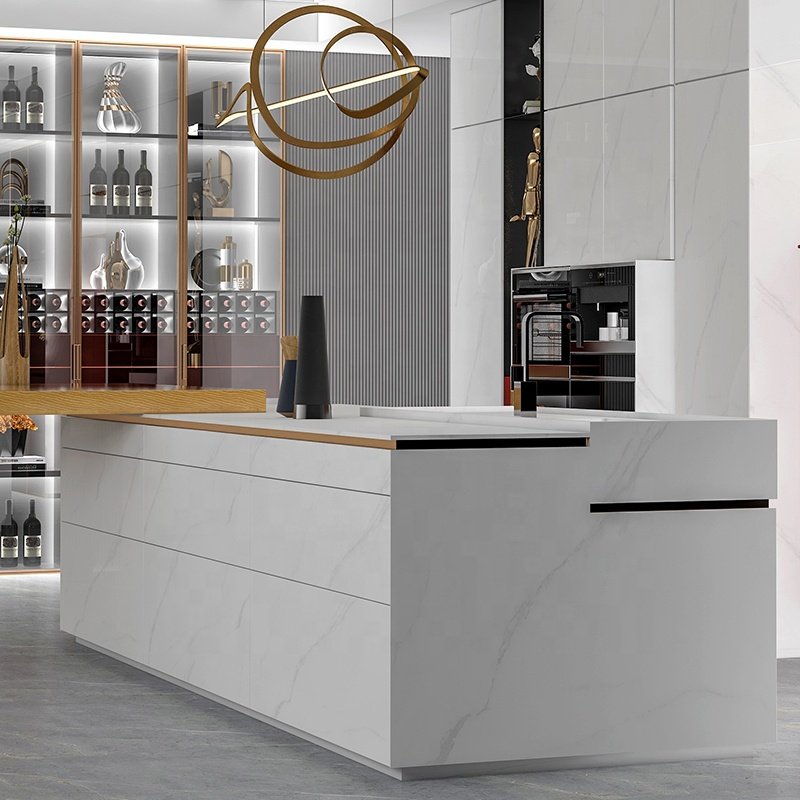 High quality German design kitchen cabinets high gloss fiberglass 304 stainless steel kitchen cabinet