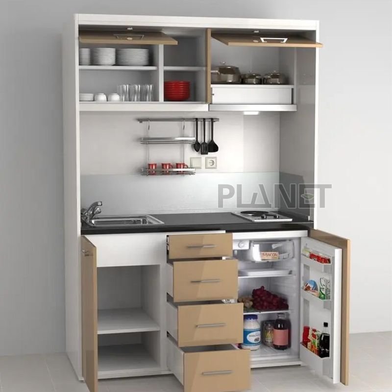 Melamine Kitchen Cabinets Kitchenette All In One Mini Kitchen For Apartments And Hotel
