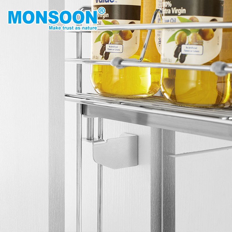 small narrow wire basket Kitchen Cabinet Pull Out Basket sliding cabinet basket organizer drawers